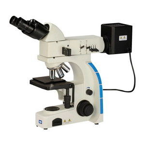 Όρθιο διοφθαλμικό μεταλλουργικό μικροσκόπιο με το αντανακλαστικό και διαβιβασθε'ν φως